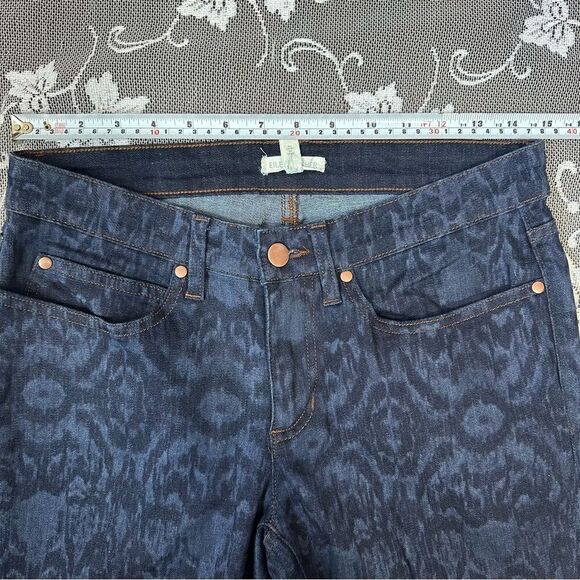 Eileen Fisher Blue Ikat Print Denim Skinny Jeans Size Sz 6 - Picture 9 of 14